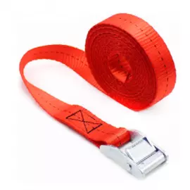 Ремень для фиксации груза с пряжкой CARCAM 5м Красный
