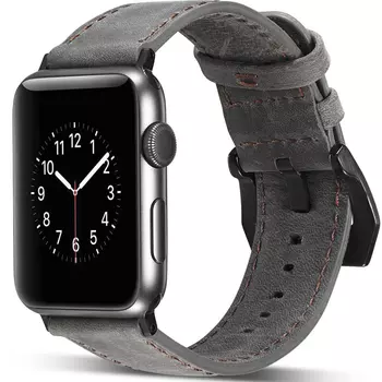 Ремешок для Apple watch 38mm Кожа серый