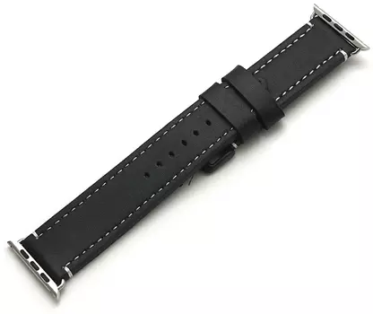 Ремешок для Apple watch 42mm New Кожзам чёрный