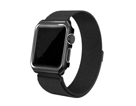 Ремешок для Apple watch 42mm One Body Milanese Loop Металл чёрный