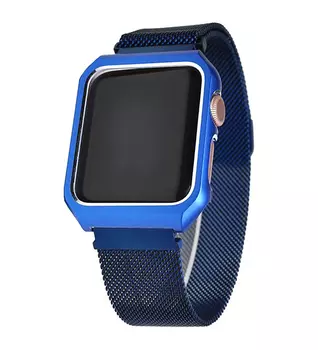 Ремешок для Apple watch 42mm One Body Milanese Loop Металл синий