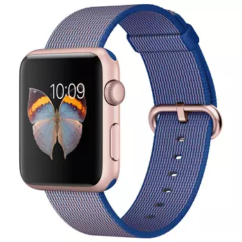 Ремешок для Apple watch 42mm Woven Nylon синий