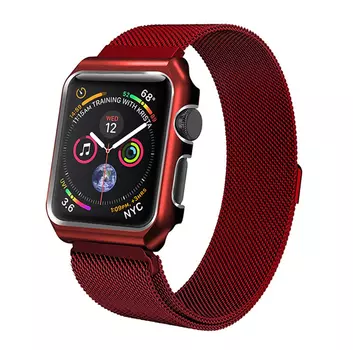 Ремешок для Apple watch 44mm One Body Milanese Loop Металл красный