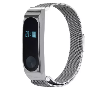 Ремешок для Mi Band 2 Milanese серебро