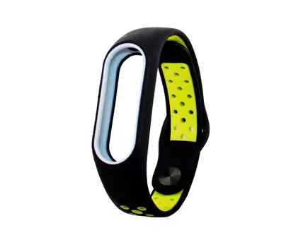 Ремешок для Mi Band 2 Nike черный/зелёный