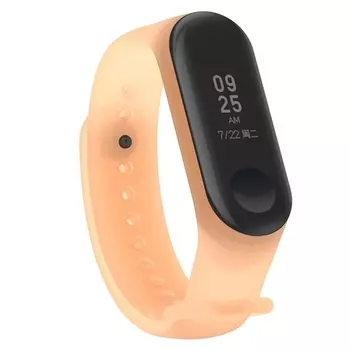 Ремешок для Mi Band 3/4 transparent silicone loop коричневый