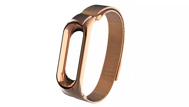 Ремешок для Mi Band 3 Milanese розовое золото