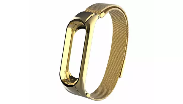 Ремешок для Mi Band 3 Milanese золото