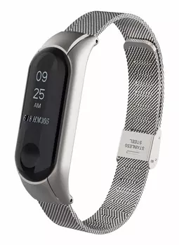 Ремешок для Mi Band 3 Steel серебро