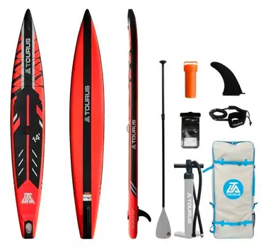 Сапборд Tourus Inflatable SUP Board 4266515cm Black and Red, TS-FR01