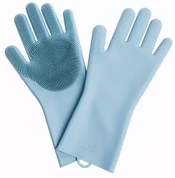 Силиконовые перчатки для уборки Xiaomi Silicone Cleaning Glove Blue (HH674)
