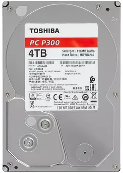 Жесткий диск Toshiba P300 HDWD240UZSVA, 4ТБ, HDD, SATA III, 3.5"