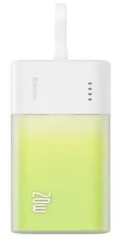 Внешний аккумулятор Xiaomi Baseus Pocket Fast Charging Power Bank Lighting 5200 mAh (PPKDC05L) Green