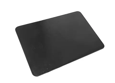 Коврик для мыши с беспроводной зарядкой смартфона Wireless Charging Mouse PAD RS-10 чёрный