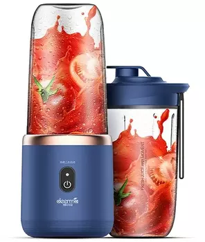 Портативный блендер Xiaomi Deerma Fruit Cup Navy Blue DEM-NU06