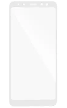 Защитное стекло для Samsung A8 Plus (2018) 5D Full Fac белый