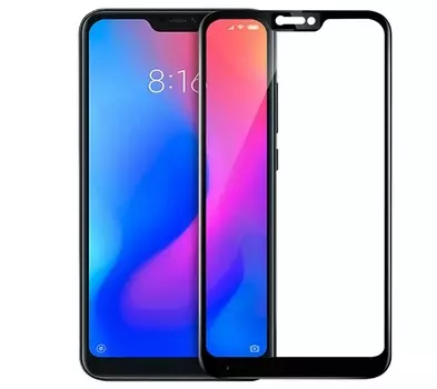 Защитное стекло для Xiaomi Redmi Note 6/Mi8 Lite с рамкой 9H Full Glue без упаковки