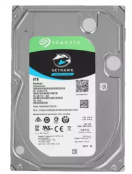 Жесткий диск объемом 8 Тб Seagate Skyhawk ST8000VX004, 8ТБ, HDD, SATA III, 3.5"