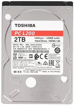 Жесткий диск Toshiba L200 HDWL120UZSVA, 2ТБ, HDD, SATA III, 2.5"