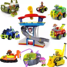 Игровой набор из 8 героев с машинками + Большой офис Щенячий патруль Джунгли зовут