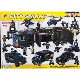Конструктор CITY S.W.A.T 8 в 1 "Спецназ " (1095 дет)