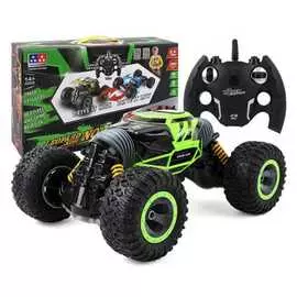 Машинка перевертыш на радиоуправлении Hyper 32см. Зеленая