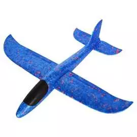Самолет-планер метательный малый 36 см синий