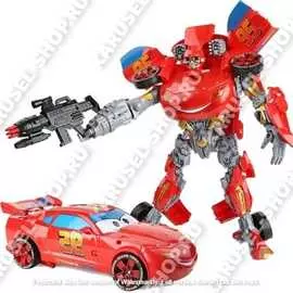 Трансформер Робот+Машинка "Тачки" (красный) 33 см.