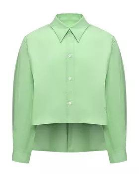 Асимметричная рубашка, зеленая MM6 Maison Margiela