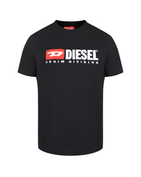 Базовая футболка с лого, черная Diesel