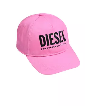 Бейсболка с черным лого, розовая Diesel