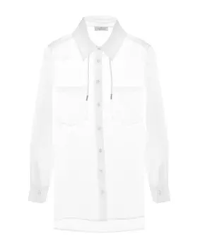 Белая блузка из шелковой органзы Panicale