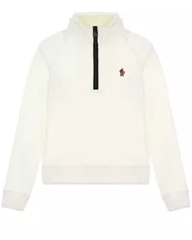 Белая флисовая толстовка Moncler детская