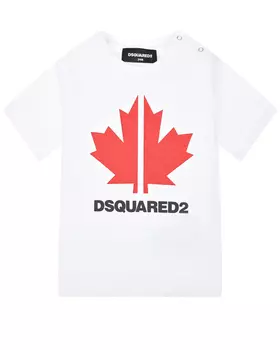 Белая футболка с лого Dsquared2 детская