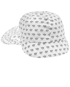 Белая кепка с принтом "слоники" Dan Maralex