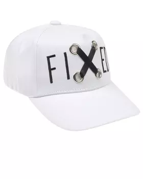 Белая кепка с вышивкой "Fixed" Jan&Sofie