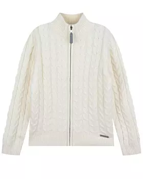 Белая кофта из шерсти мериносов Norveg детская