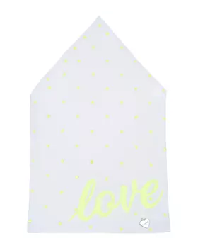 Белая косынка с принтом "Love" Il Trenino