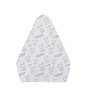 Белая косынка со сплошным принтом "зайчики" Chobi