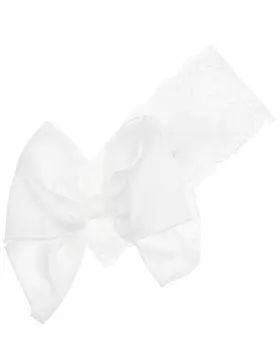 Белая кружевная повязка с бантом Aletta детская