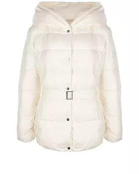 Белая куртка-пуховик с капюшоном ADD