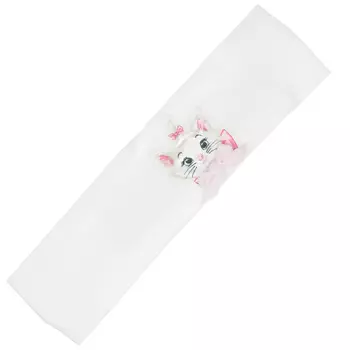 Белая повязка с вышивкой "котенок" Monnalisa детская