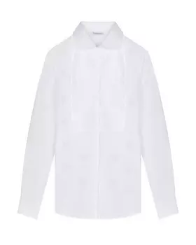 Белая рубашка с жаккардовым узором "DG" Dolce&Gabbana