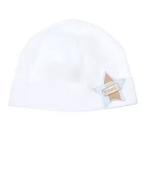 Белая шапка с нашивкой "звезда" Marlu