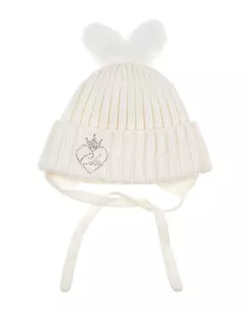 Белая шапка с помпоном Chobi детская