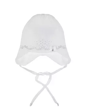 Белая шапка со стразами Il Trenino