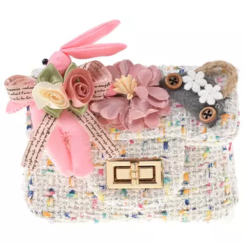 Белая сумка с цветами, 10x12x5 см Rena Chris детская