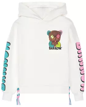 Белая толстовка-худи с принтом "медвежонок" Barrow детская
