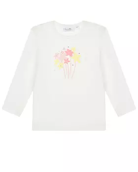 Белая толстовка с цветочным принтом Sanetta fiftyseven