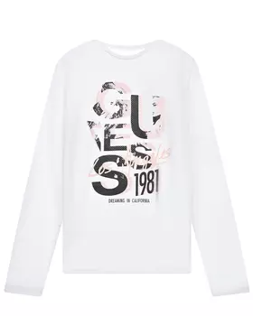 Белая толстовка с крупным лого Guess детская